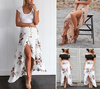 Long Casual High Waist Skirt - Secret Apparel