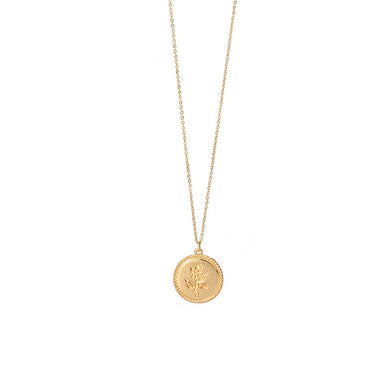 Golden Coin Rose Necklace - Secret Apparel