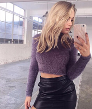 Load image into Gallery viewer, Turtle Neck Crop Top Sweater - Secret Apparel
