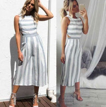 Load image into Gallery viewer, Stripe Wide Leg Jumpsuit - Secret Apparel
