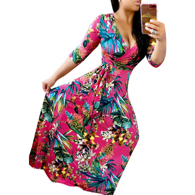 Printed Maxi Dress - Secret Apparel