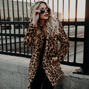 Animal Print Winter Coat - Secret Apparel