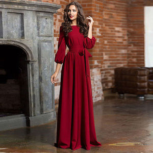 Evening Tie Waist Maxi Dress - Secret Apparel