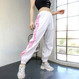 Pink Striped Joggers Sweatpants - Secret Apparel