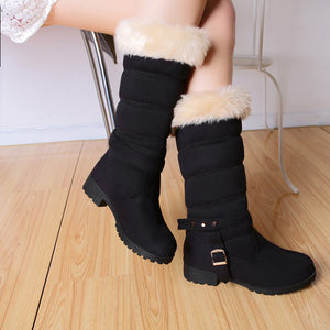 Round Toe Snow Boots - Secret Apparel