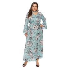 Load image into Gallery viewer, Bell Sleeve Plus Size Maxi Dress - Secret Apparel
