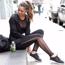 Load image into Gallery viewer, Black mesh fitness leggings - Secret Apparel
