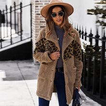 Load image into Gallery viewer, Warm Fur Animal Print Patch Coat - Secret Apparel
