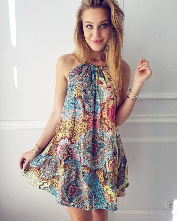 Paisley Short Swing Dress - Secret Apparel