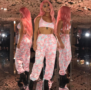 Pink Camouflage joggers sweatpants bottoms - Secret Apparel