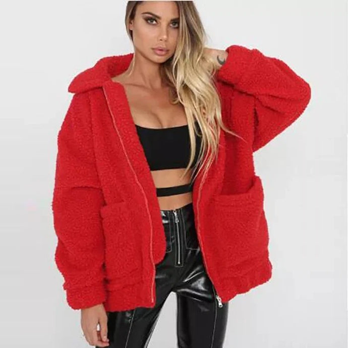 Plush Warm Loose Jacket - Secret Apparel