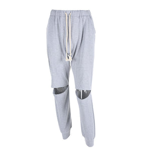 Ripped Knee Sweatpants - Secret Apparel