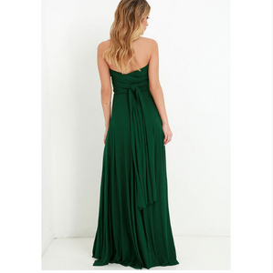 Plunge Tie Waist Maxi Dress - Secret Apparel