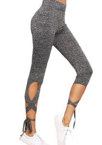 Ankle Tie Knot Leggings - Secret Apparel