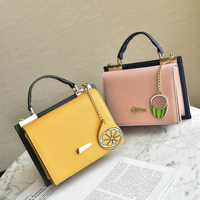 Pink Yellow Shoulder Hand Bag - Secret Apparel