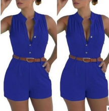 Load image into Gallery viewer, Sleeveless Plunge Neck Jumpsuit - Secret Apparel
