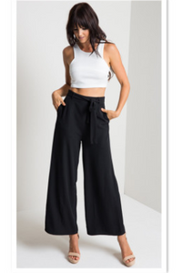 High Waist Wide Leg Trousers - Secret Apparel