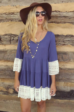 Load image into Gallery viewer, Tiered Loose Lace Hem Dress - Secret Apparel
