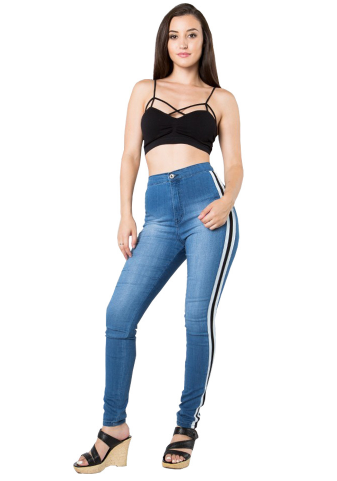 High Waist Stretchable Jeans Pants - Secret Apparel