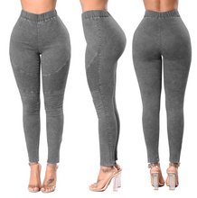 Load image into Gallery viewer, High waist elastic waist jeans - Secret Apparel
