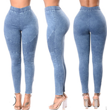 Load image into Gallery viewer, High waist elastic waist jeans - Secret Apparel
