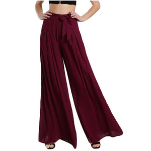 Chiffon Wide Leg Pants - Secret Apparel