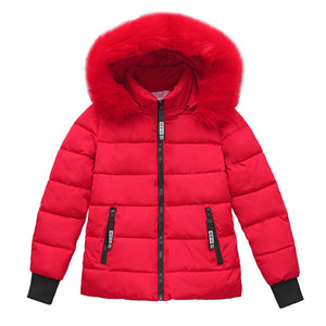 Hooded Fur Collar Padded Jacket - Secret Apparel