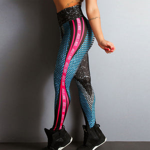 Fitness Blue Pink Leggings - Secret Apparel