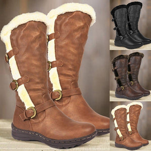 Buckled Snow Boots - Secret Apparel