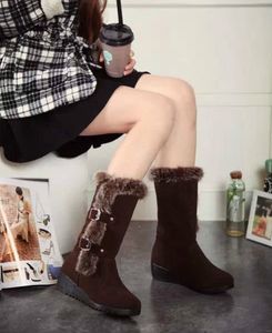 Faux Fur Snow Boots - Secret Apparel