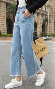 High Waist Wide Leg Jeans - Secret Apparel