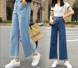 High Waist Wide Leg Jeans - Secret Apparel