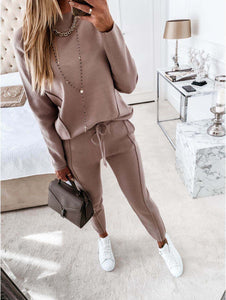 Two-piece Sweatshirt and Bottom Set - Secret Apparel