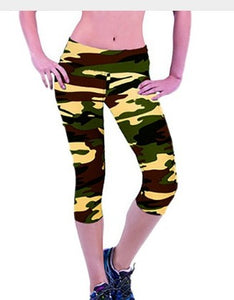 Printed Stretchable Cropped Pants - Secret Apparel