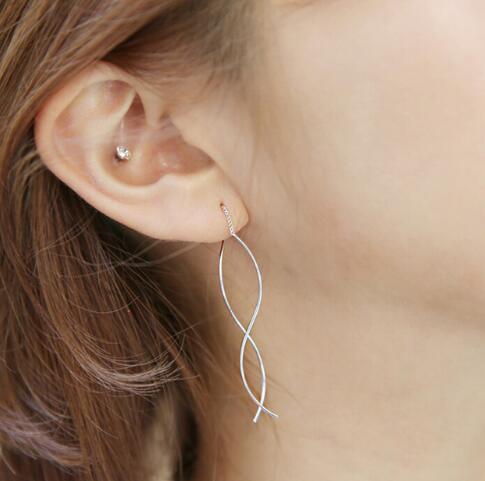 Long Wavy Earrings - Secret Apparel