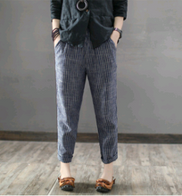 Load image into Gallery viewer, Striped linen casual cotton pants - Secret Apparel
