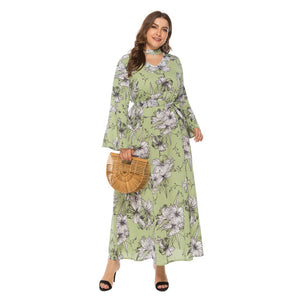 Bell Sleeve Plus Size Maxi Dress - Secret Apparel