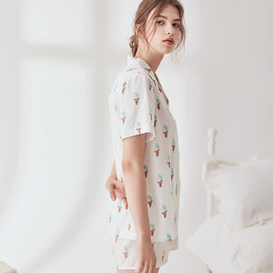 two pieces pyjamas lounge wear set - Secret Apparel