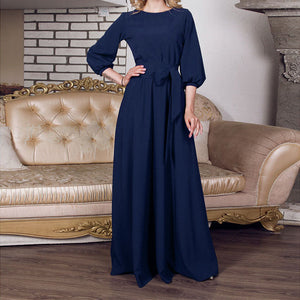 Evening Tie Waist Maxi Dress - Secret Apparel