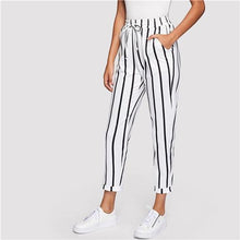 Load image into Gallery viewer, Striped Casual Pencil Trousers - Secret Apparel
