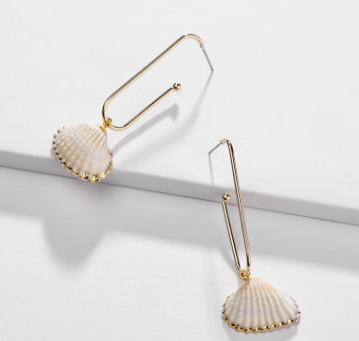 Large Seashell Designed Earrings - Secret Apparel