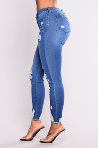 High Waist Slim Ripped Pants - Secret Apparel