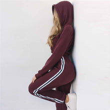 Load image into Gallery viewer, Women&#39;s Tracksuit 2 Piece Set Crop Top And Pants - Secret Apparel
