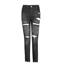 Load image into Gallery viewer, Distressed Mid Rise Jeans - Secret Apparel
