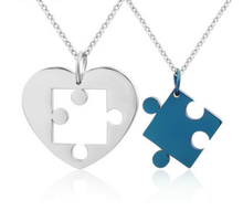 Load image into Gallery viewer, Puzzle Piece Pendant Necklace - Secret Apparel
