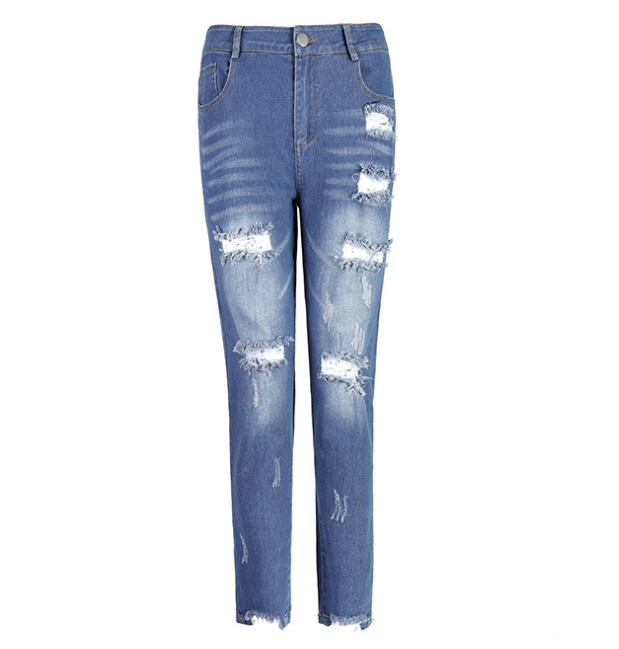 Distressed Mid Rise Jeans - Secret Apparel