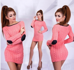 Slim Fit Knitted Jumper Dress - Secret Apparel