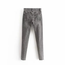 Load image into Gallery viewer, Straight Grey Jeans - Secret Apparel
