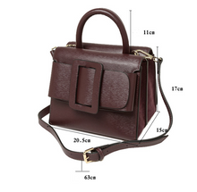 Load image into Gallery viewer, Buckle Crossbody Leather Handbag - Secret Apparel
