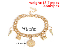 Load image into Gallery viewer, Gold Silver Ornaments Bracelet - Secret Apparel
